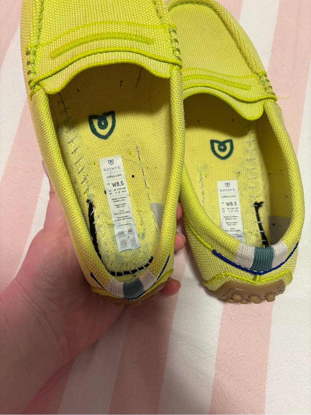 Rothy's Lime Driving Loafers 8.5 - Picture 6 of 9